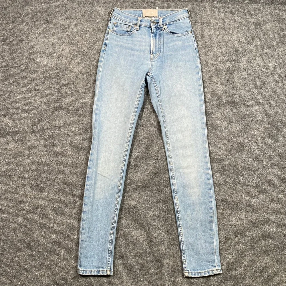 Everlane High Rise‎ Skinny Jeans Light Wash Blue Denim Size 24 Regular